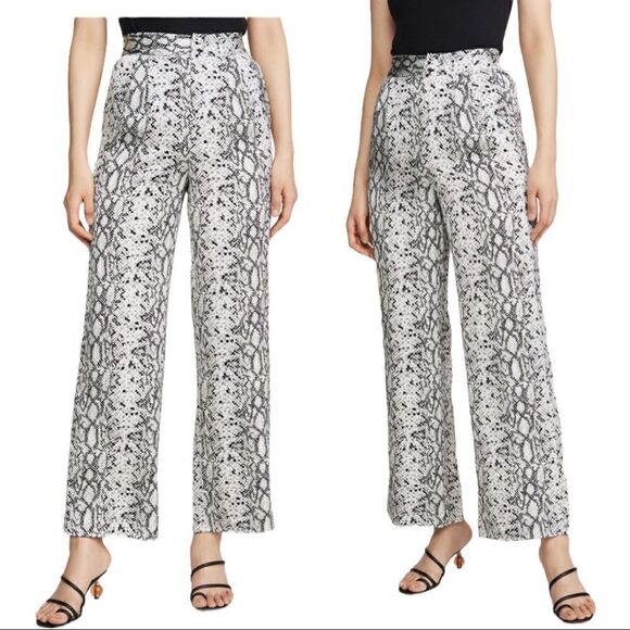 Good American Silky Flowy Snake Skin Print Pant BNWT - Picture 5 of 9